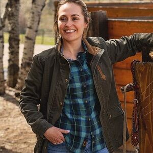 Legendary Whitetails Saddle Country Shirt Jacket Dark Army Chore Barn